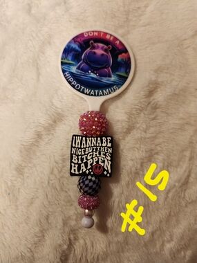 Handmade Beaded Hand Mirror